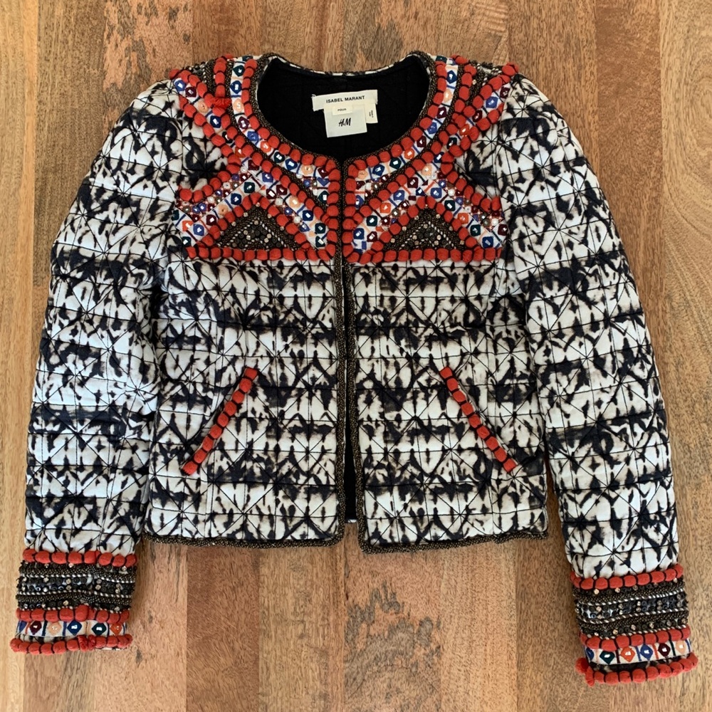 Isabel Marant Pour H&M Embroidered Embellished Jacket EUR 34 (US2/4)